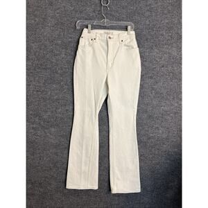 Abercrombie & Fitch Womens The 70's Vintage Flare Jeans Size 25 White Hi Rise
